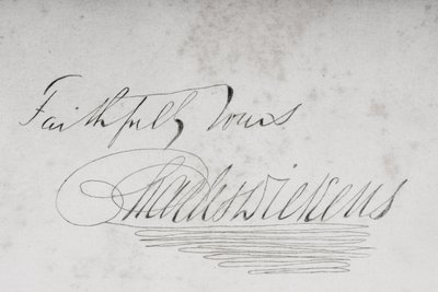 Handtekening van Charles Dickens (1812-70) 1853 door Unbekannt Unbekannt